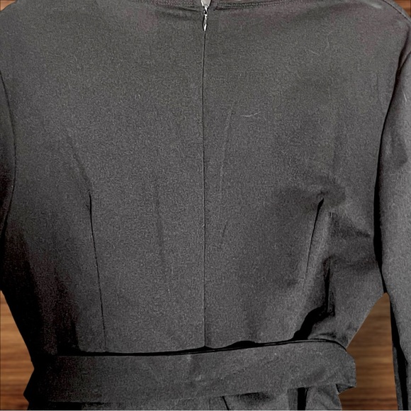 Women's Long-Sleeve Wrapped/Belted Bodycon Dress - Black- XL - Picture 10 of 11